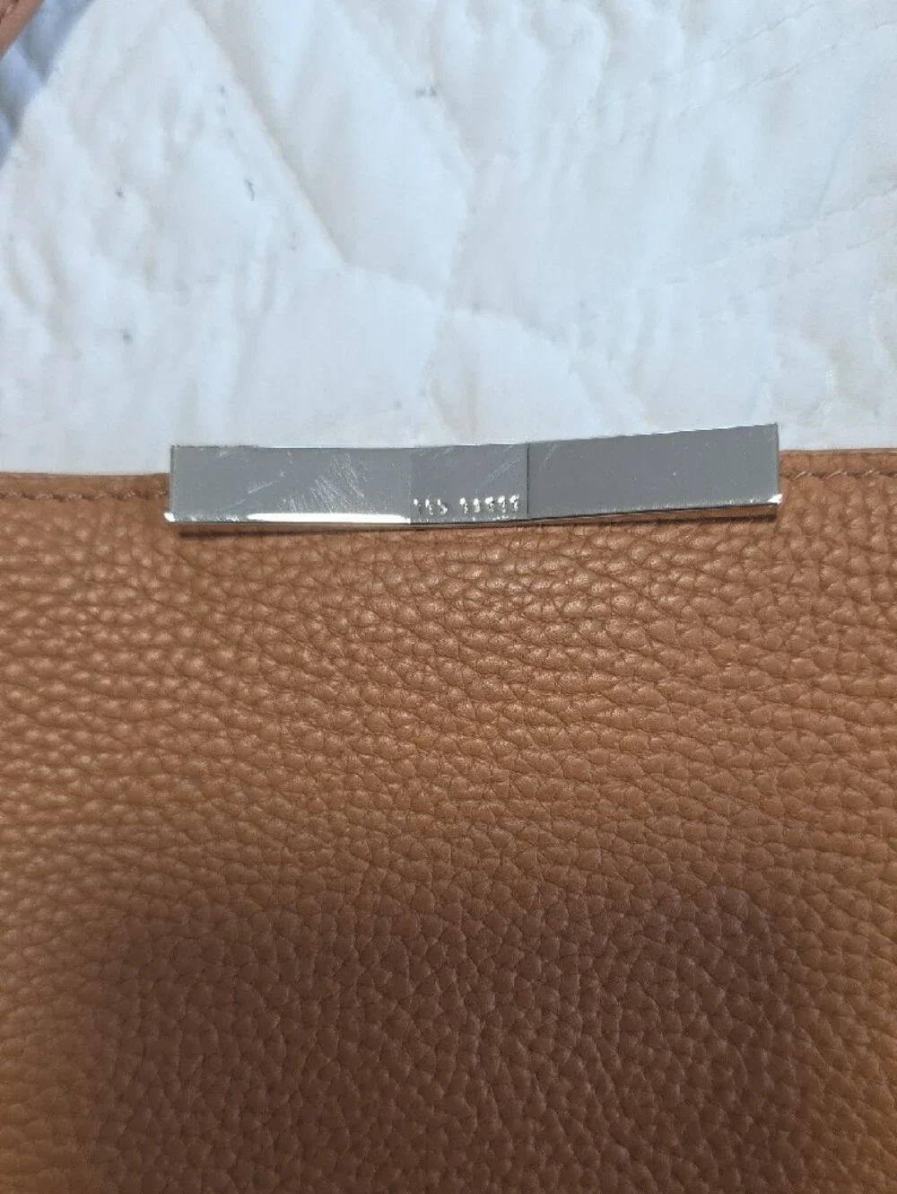 Leather Tote Bag in Cognac Brown - Unbranded